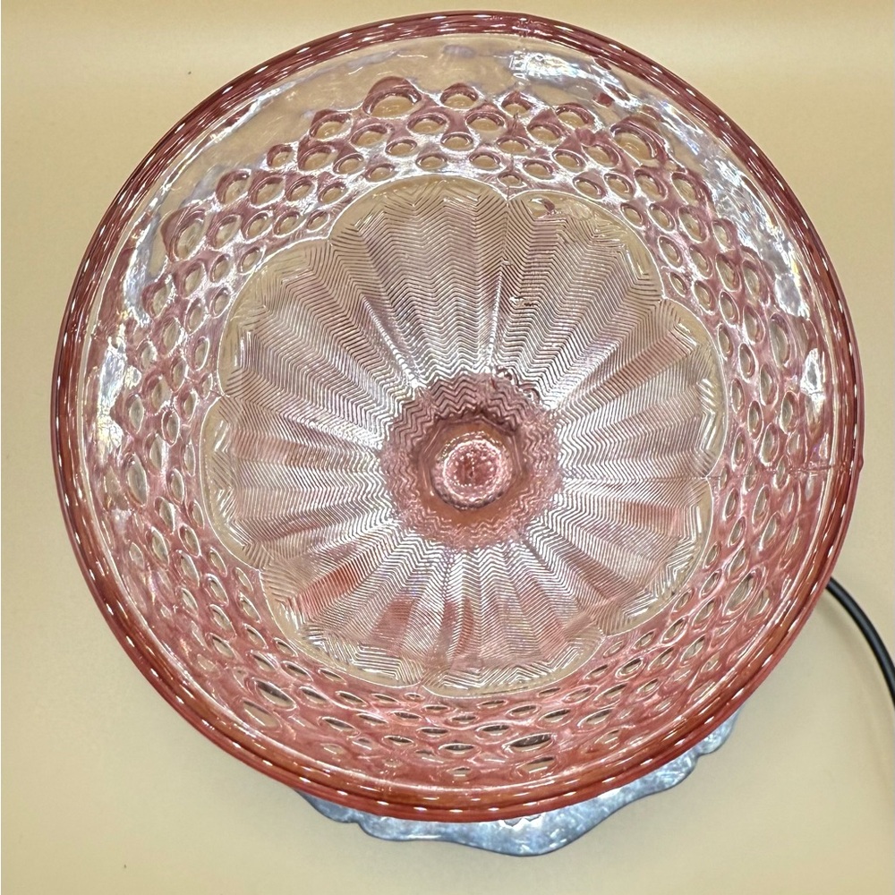 Vintage Pink Glass goblet - Picture 2 of 5